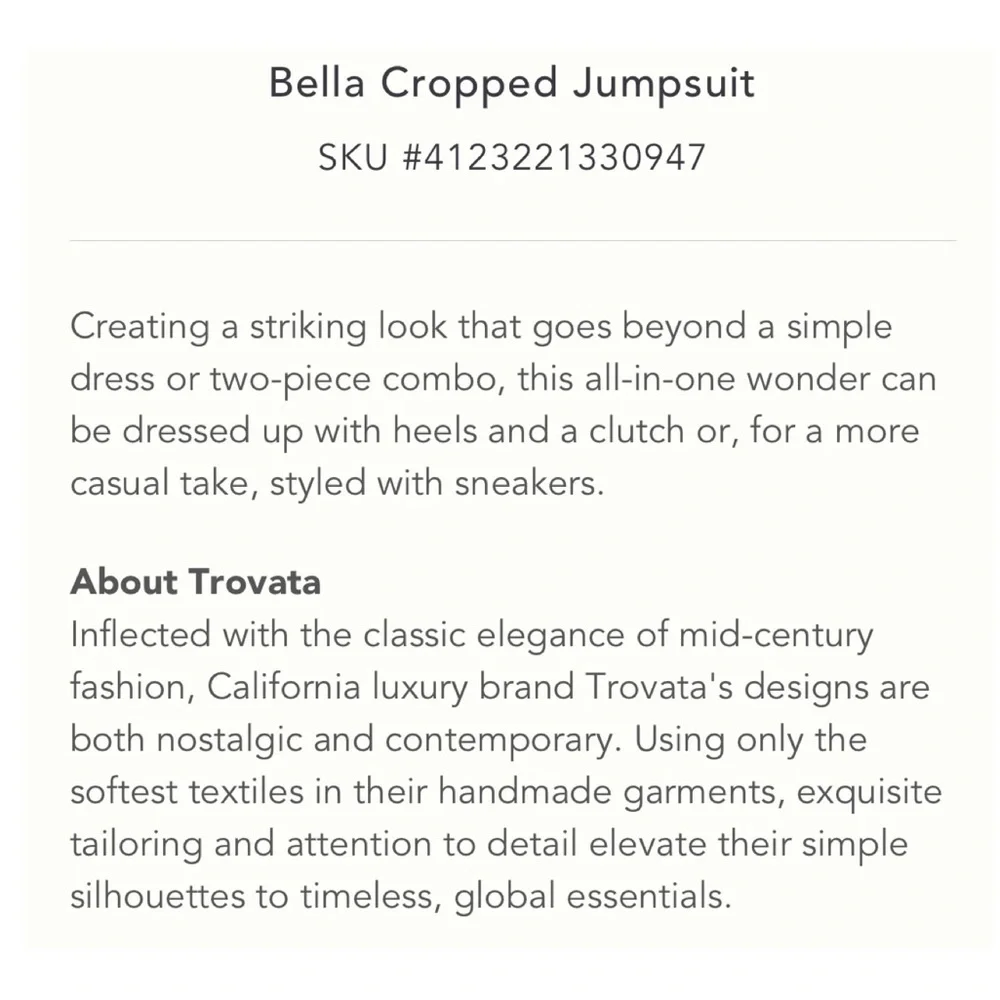 HTF NWT ANTHROPOLOGIE Bella Jumpsuit - Picture 8 of 8